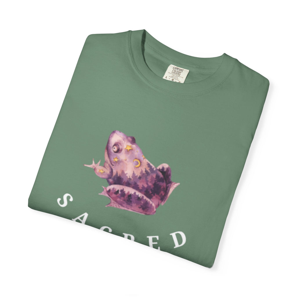 Sacred Rebellion Unisex Sacred Toad, Garment-Dyed T-shirt | Unique, Artistic Tee for Creatives, Casual Wear, Gifts, Summer Style, Spiritual, Quirky, Eco-Friendly Fashion