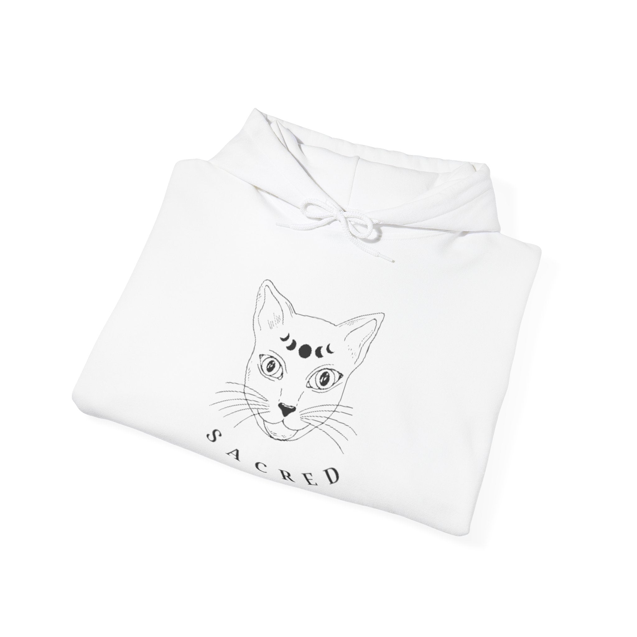 Sacred Cat Unisex Hoodie | Spiritual Cat Lover Sweatshirt | Sacred Rebellion