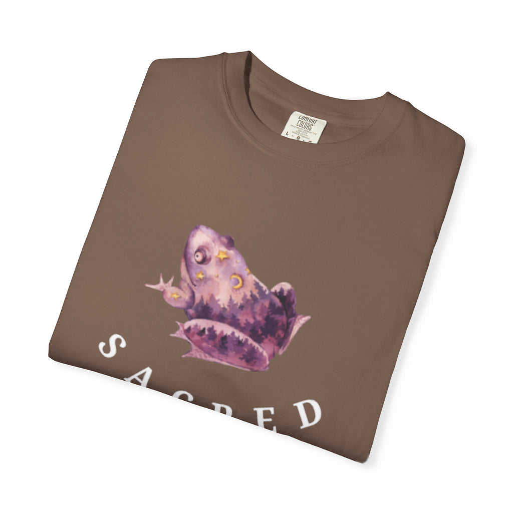 Sacred Rebellion Unisex Sacred Toad, Garment-Dyed T-shirt | Unique, Artistic Tee for Creatives, Casual Wear, Gifts, Summer Style, Spiritual, Quirky, Eco-Friendly Fashion