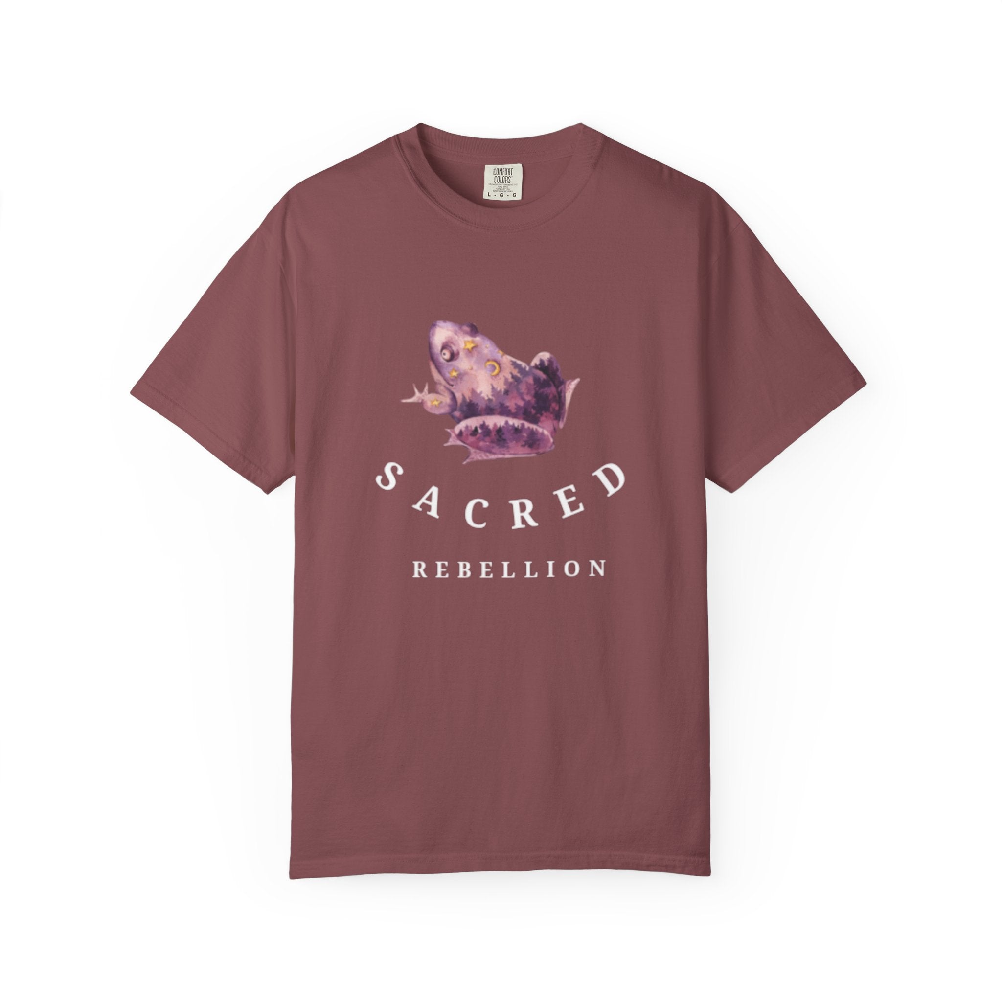 Sacred Rebellion Unisex Sacred Toad, Garment-Dyed T-shirt | Unique, Artistic Tee for Creatives, Casual Wear, Gifts, Summer Style, Spiritual, Quirky, Eco-Friendly Fashion