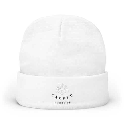 Sacred Rebellion Beanie | Spiritual Embroidered Hat | Mystical Style