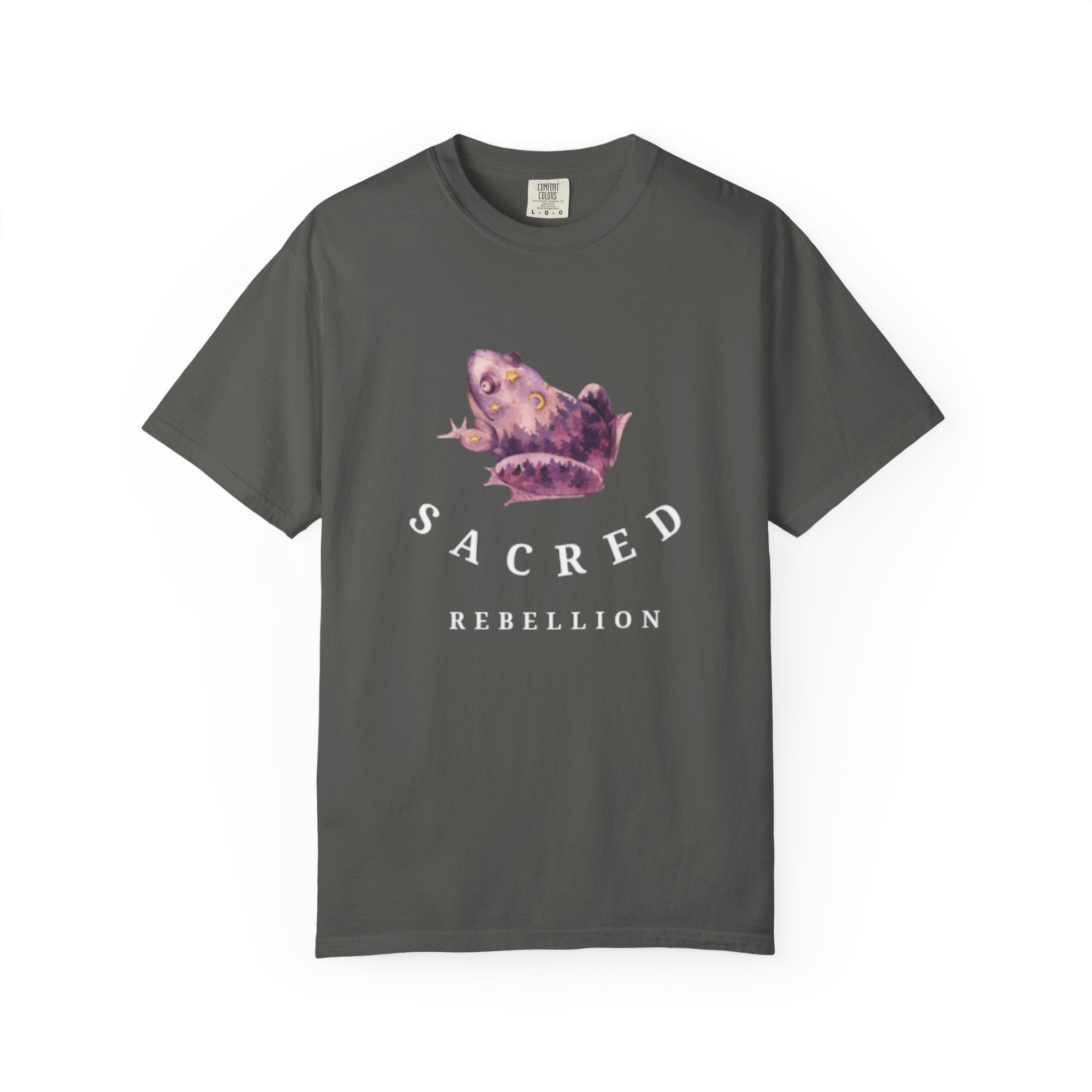 Sacred Rebellion Unisex Sacred Toad, Garment-Dyed T-shirt | Unique, Artistic Tee for Creatives, Casual Wear, Gifts, Summer Style, Spiritual, Quirky, Eco-Friendly Fashion