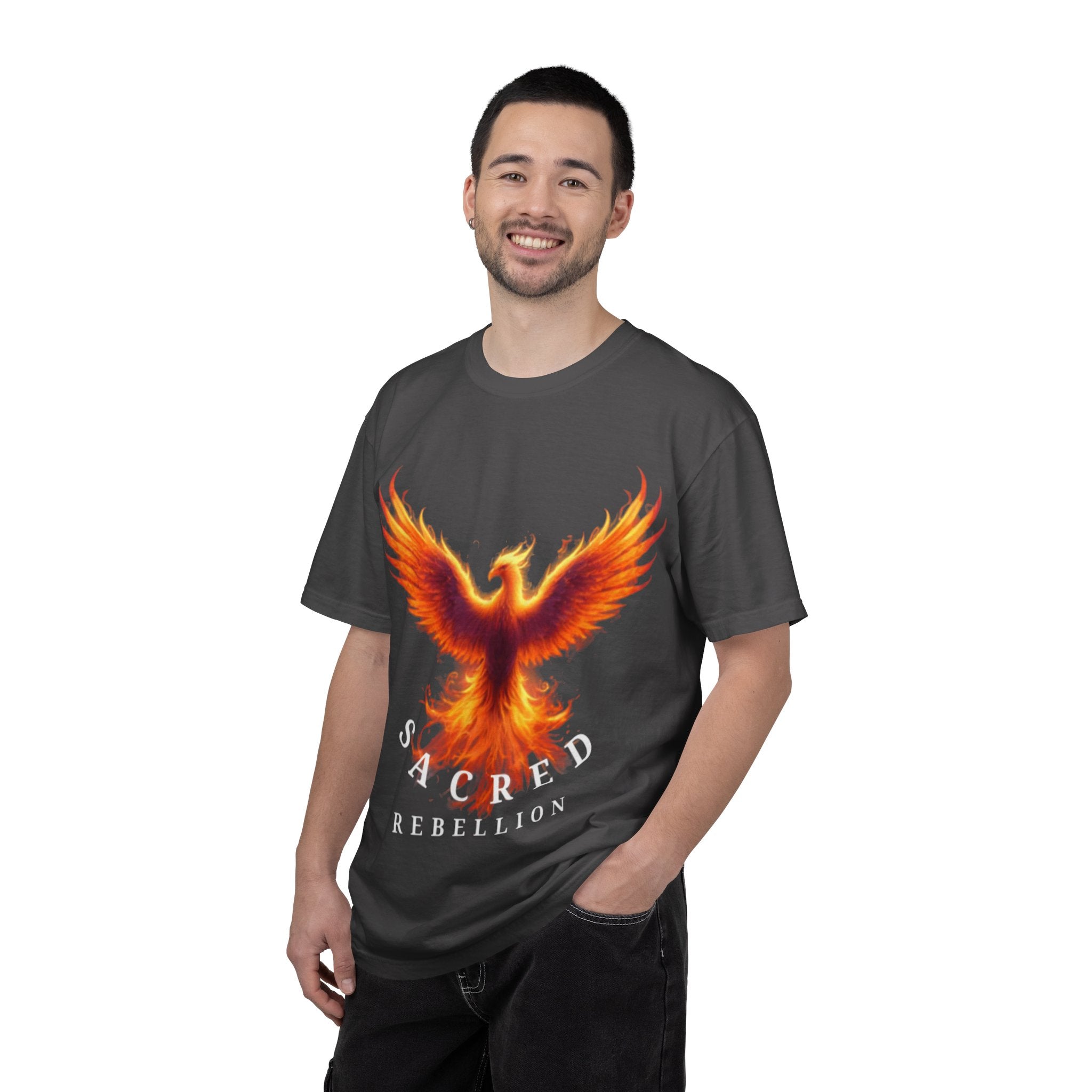 Phoenix Graphic T-Shirt — "Sacred Rebellion" Flame Design