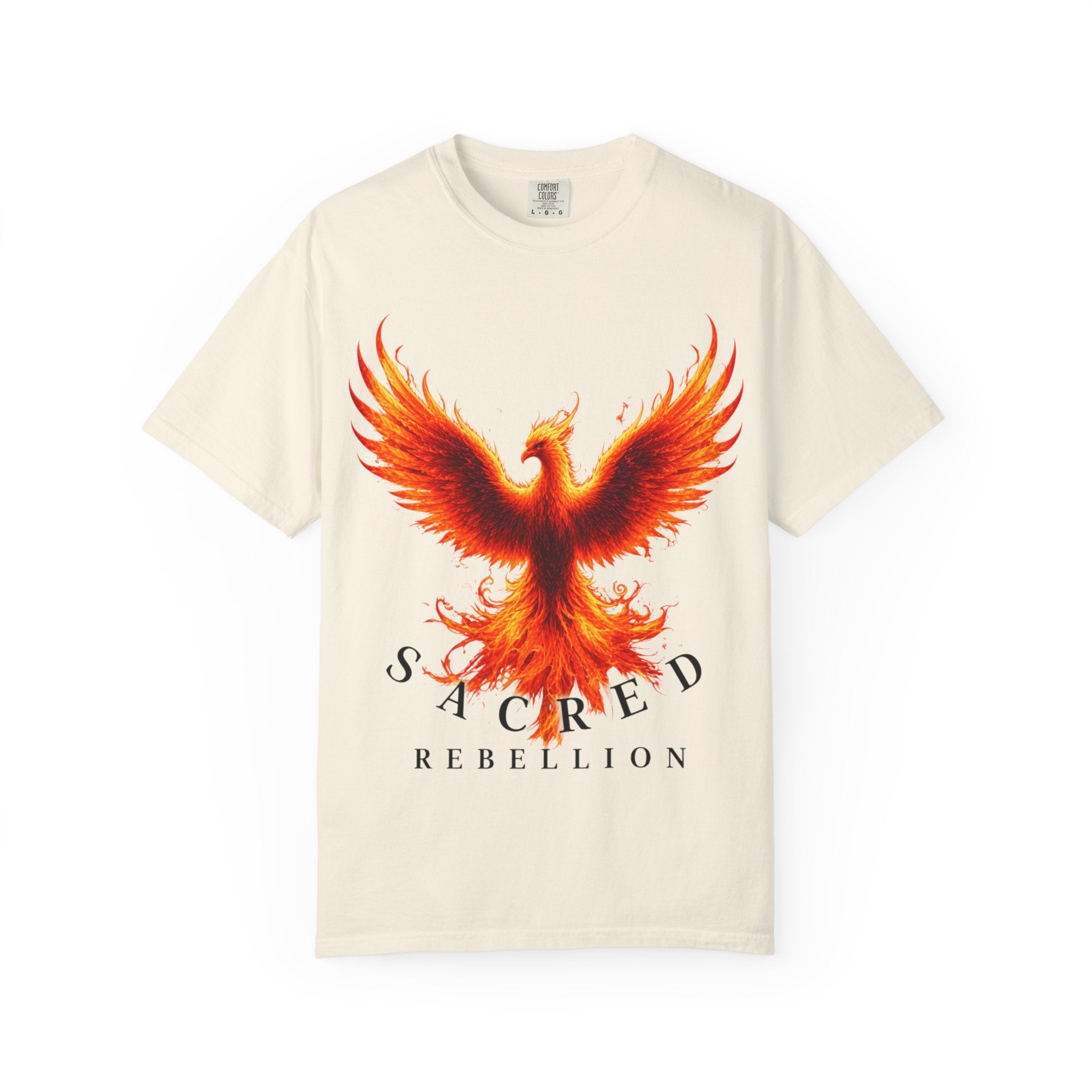 Phoenix Graphic T-Shirt — "Sacred Rebellion" Flame Bird Tee