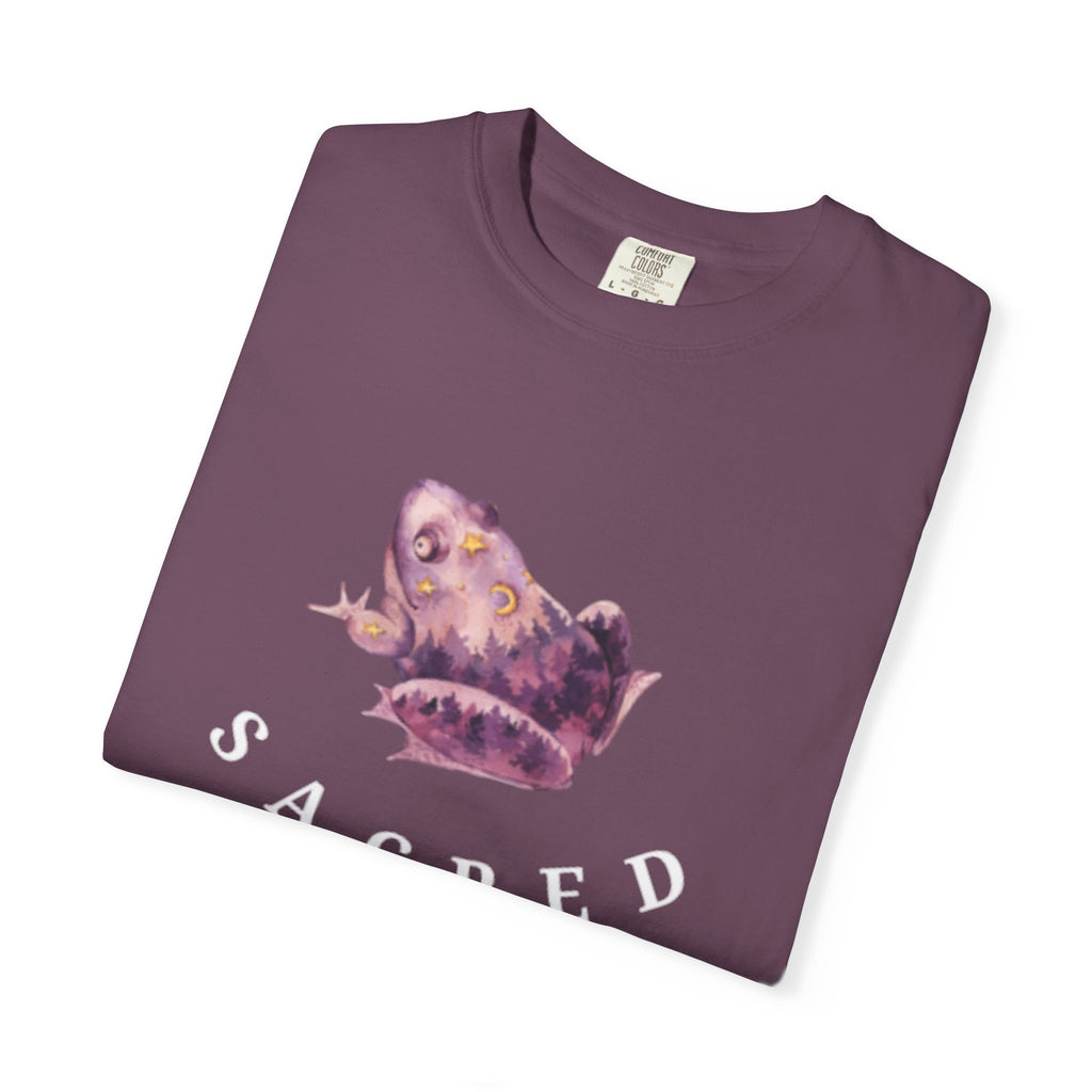 Sacred Rebellion Unisex Sacred Toad, Garment-Dyed T-shirt | Unique, Artistic Tee for Creatives, Casual Wear, Gifts, Summer Style, Spiritual, Quirky, Eco-Friendly Fashion