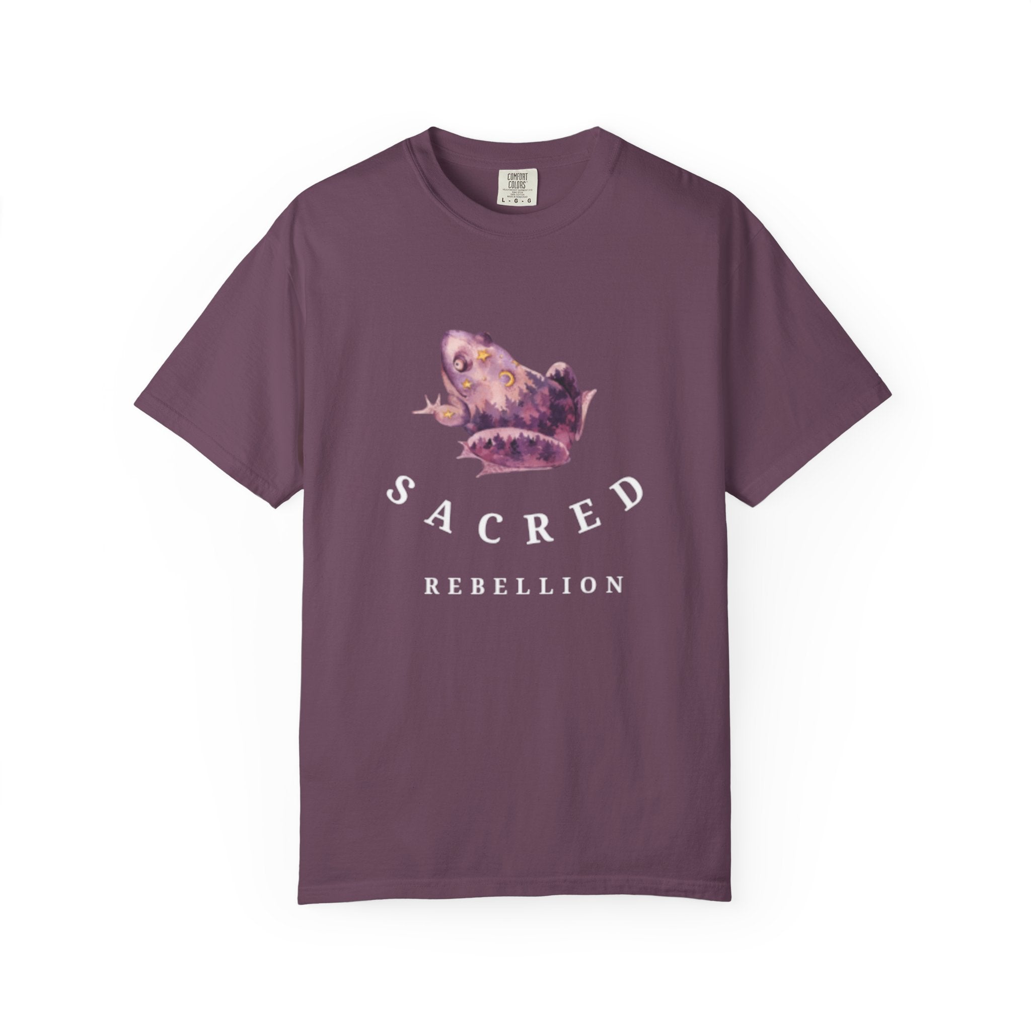 Sacred Rebellion Unisex Sacred Toad, Garment-Dyed T-shirt | Unique, Artistic Tee for Creatives, Casual Wear, Gifts, Summer Style, Spiritual, Quirky, Eco-Friendly Fashion