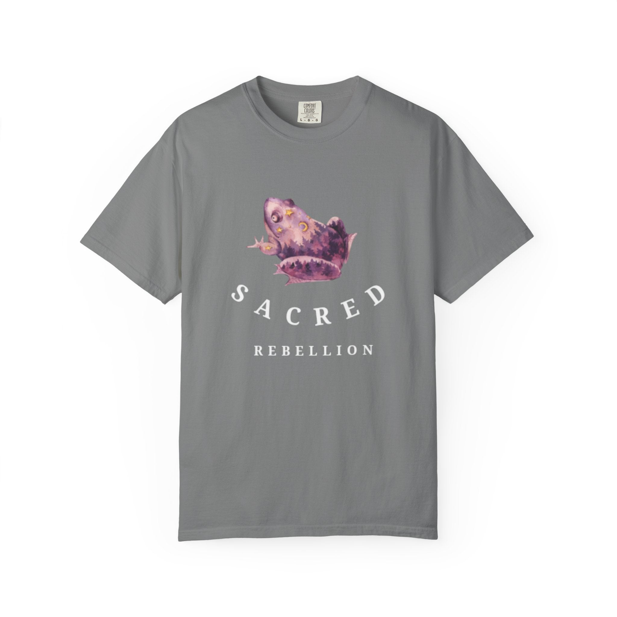 Sacred Rebellion Unisex Sacred Toad, Garment-Dyed T-shirt | Unique, Artistic Tee for Creatives, Casual Wear, Gifts, Summer Style, Spiritual, Quirky, Eco-Friendly Fashion
