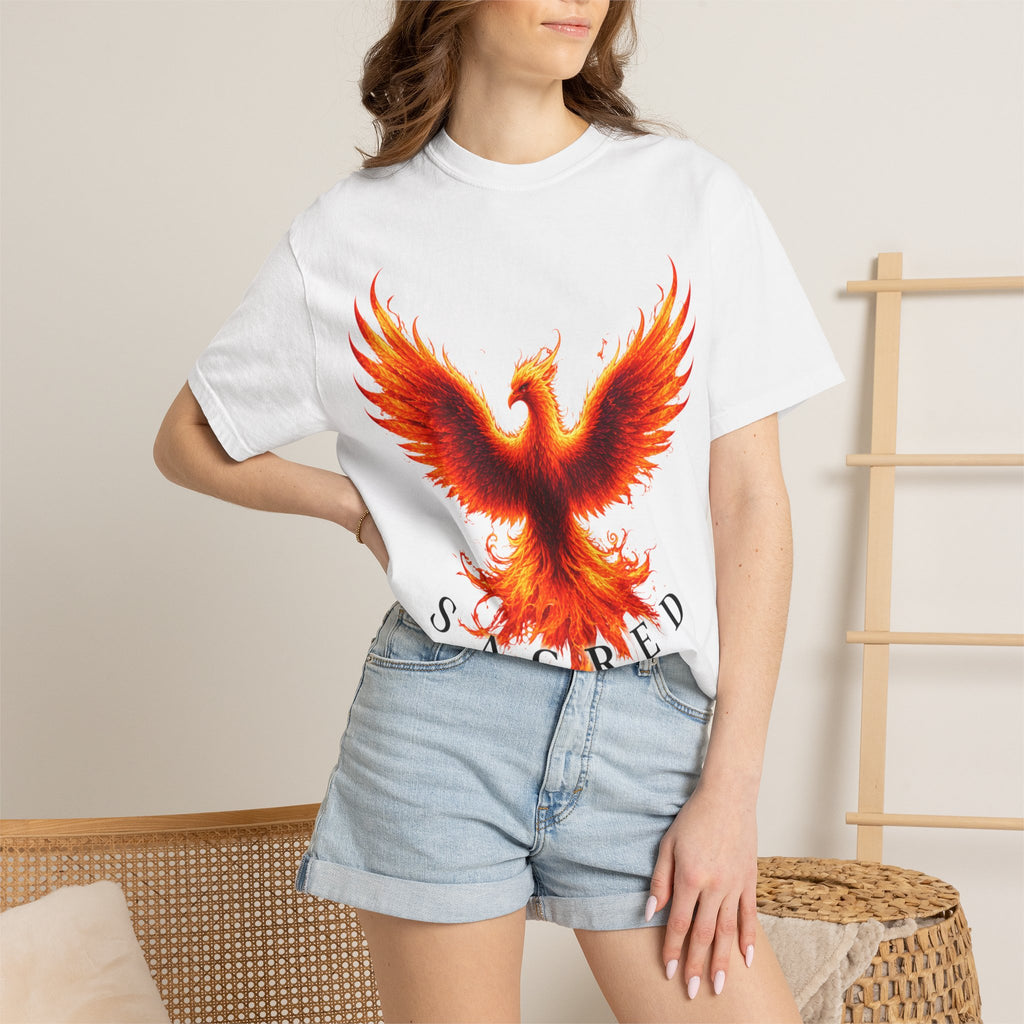 Phoenix Graphic T-Shirt — "Sacred Rebellion" Flame Bird Tee