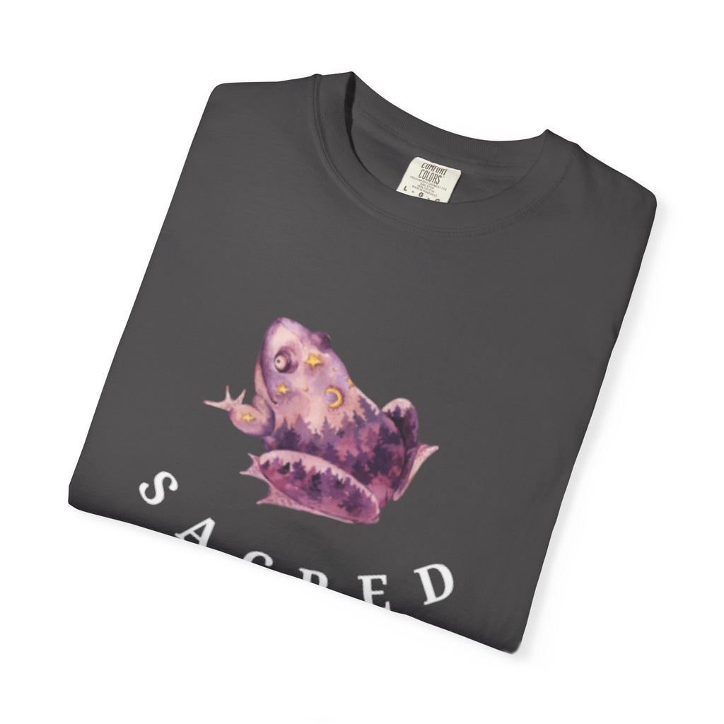 Sacred Rebellion Unisex Sacred Toad, Garment-Dyed T-shirt | Unique, Artistic Tee for Creatives, Casual Wear, Gifts, Summer Style, Spiritual, Quirky, Eco-Friendly Fashion