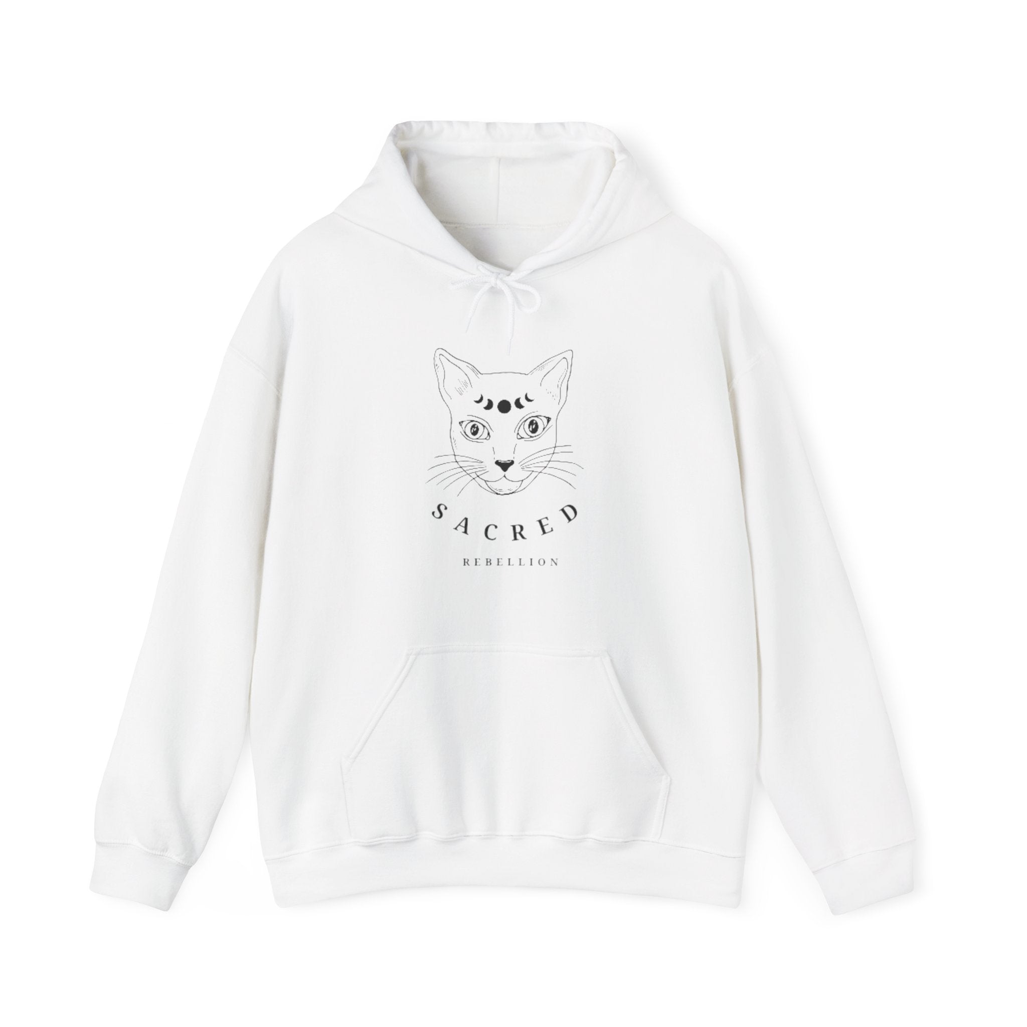 Sacred Cat Unisex Hoodie | Spiritual Cat Lover Sweatshirt | Sacred Rebellion