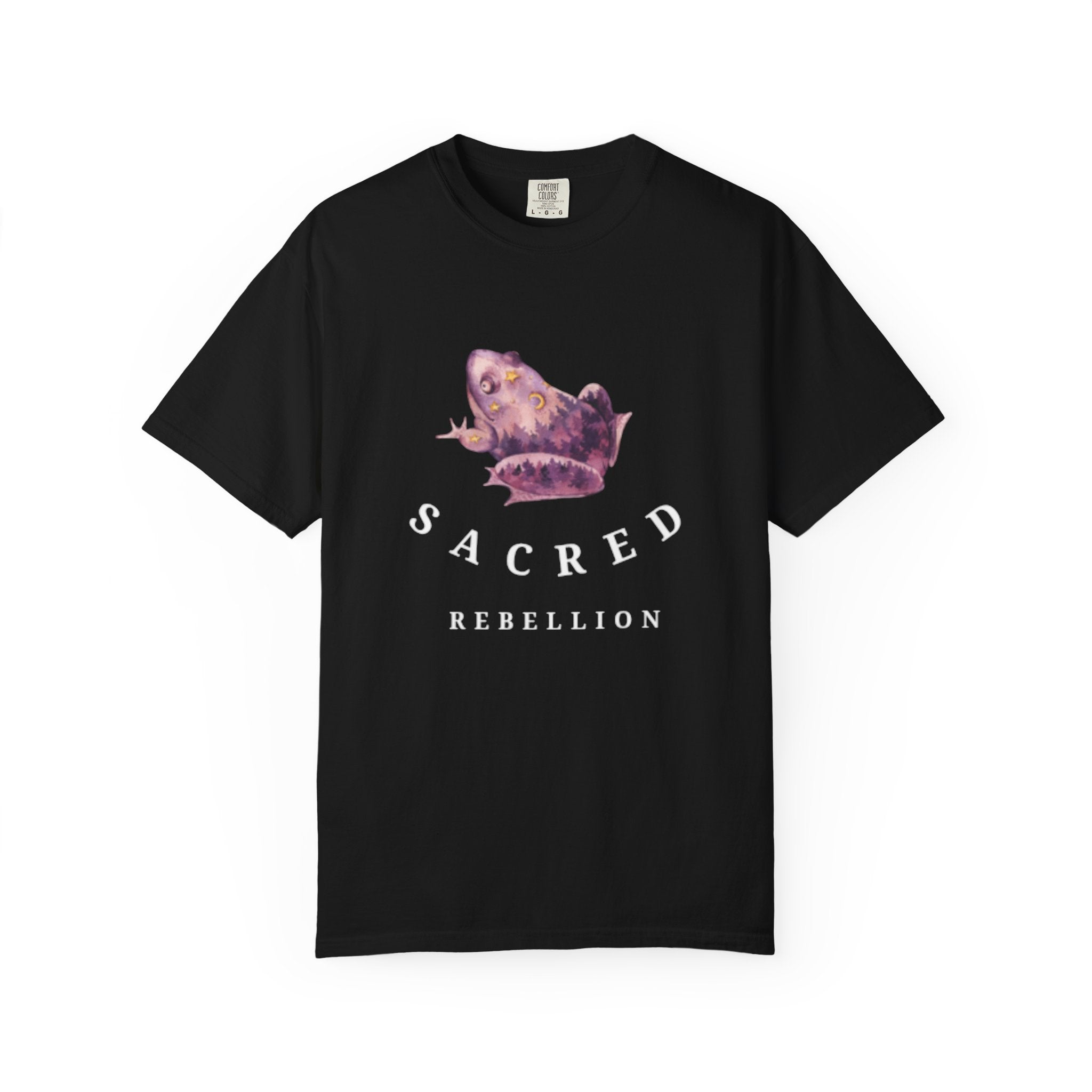 Sacred Rebellion Unisex Sacred Toad, Garment-Dyed T-shirt | Unique, Artistic Tee for Creatives, Casual Wear, Gifts, Summer Style, Spiritual, Quirky, Eco-Friendly Fashion