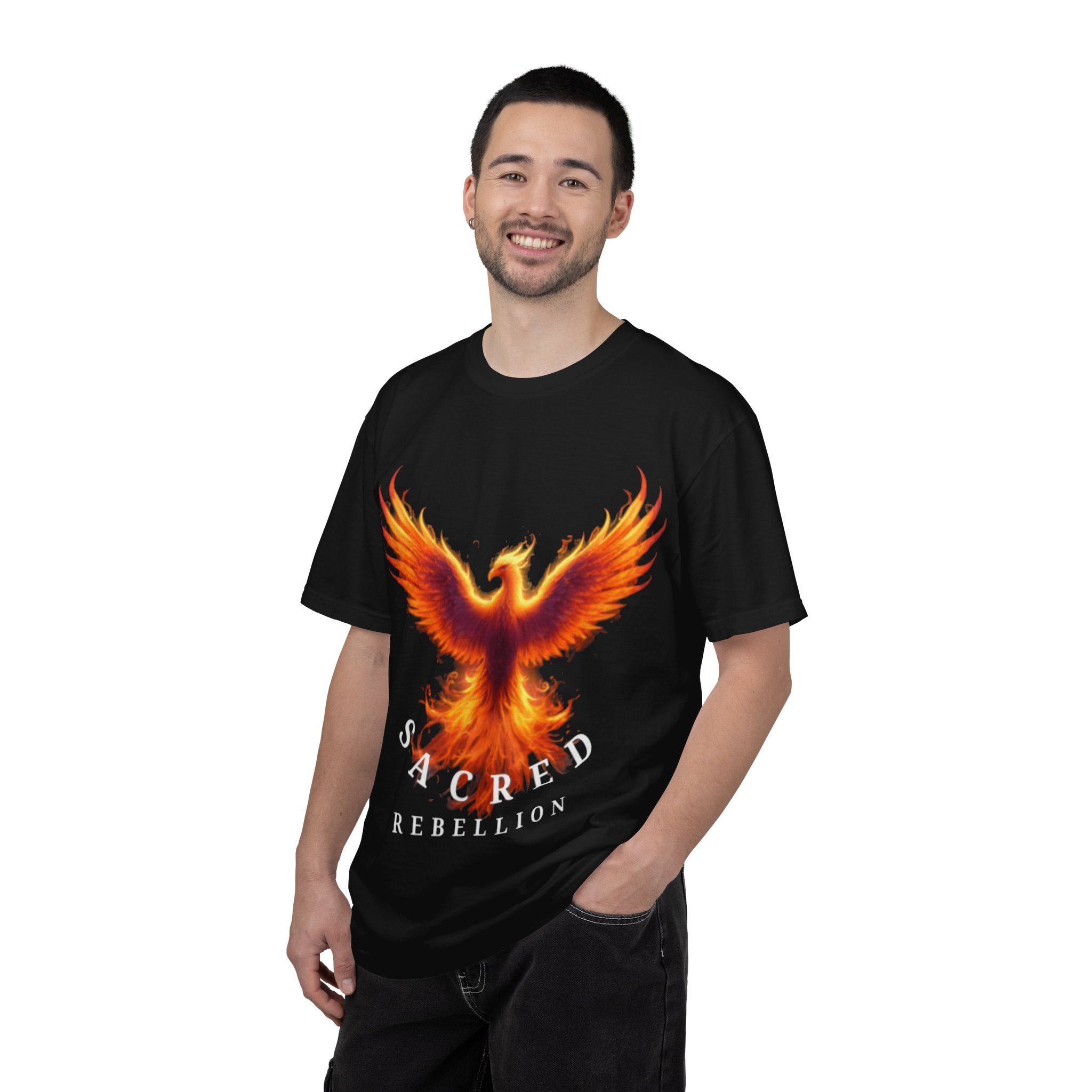 Phoenix Graphic T-Shirt — "Sacred Rebellion" Flame Design