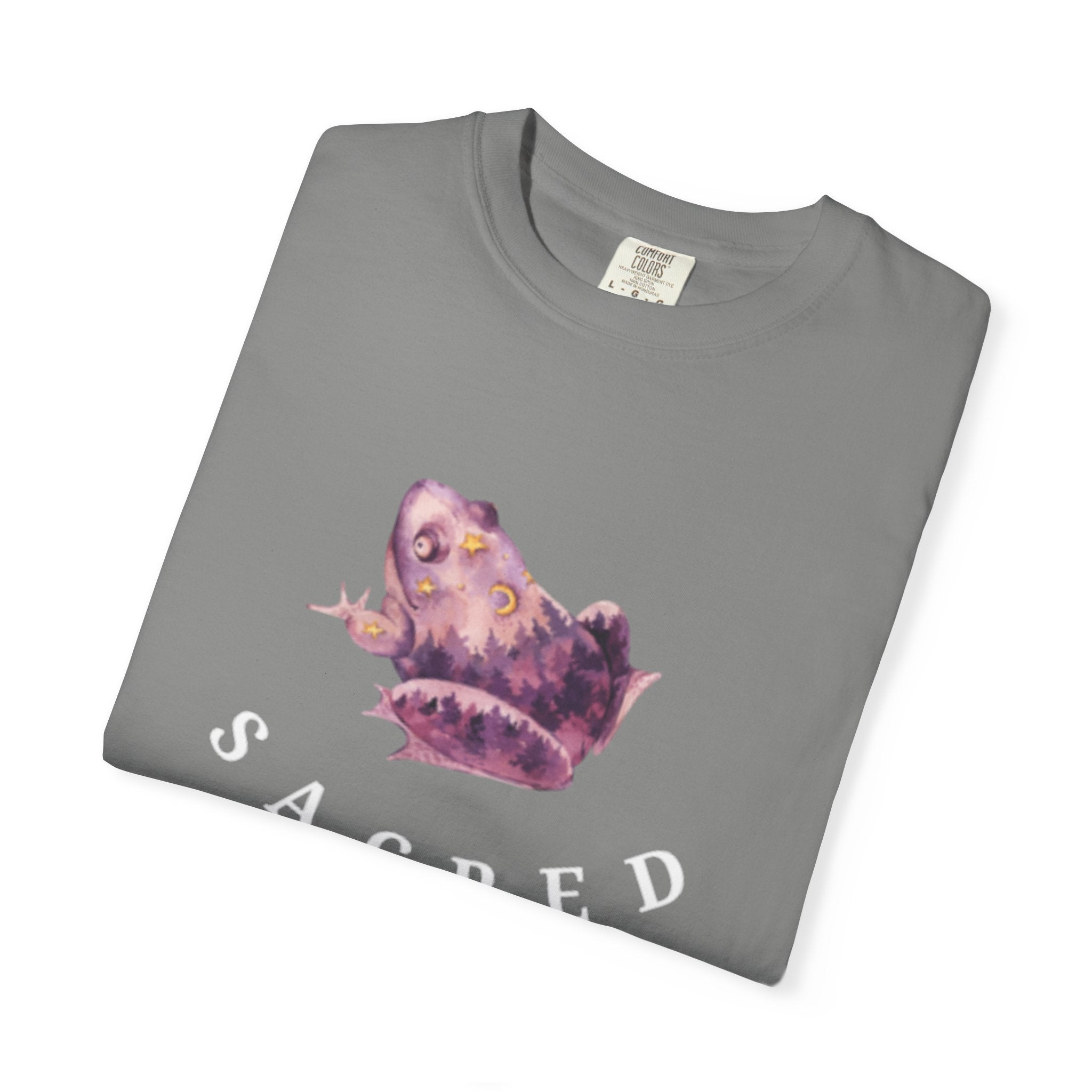 Sacred Rebellion Unisex Sacred Toad, Garment-Dyed T-shirt | Unique, Artistic Tee for Creatives, Casual Wear, Gifts, Summer Style, Spiritual, Quirky, Eco-Friendly Fashion
