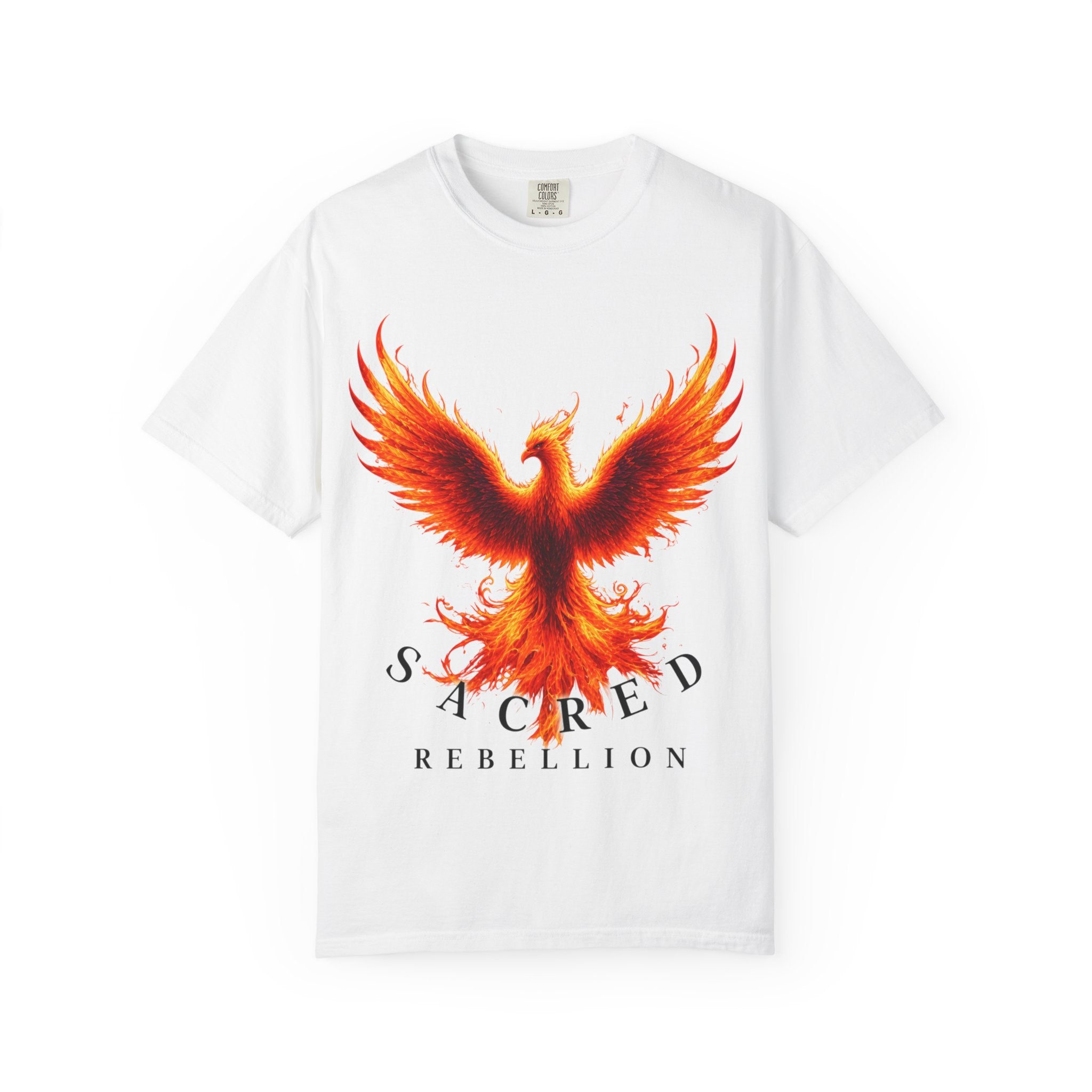 Phoenix Graphic T-Shirt — "Sacred Rebellion" Flame Bird Tee