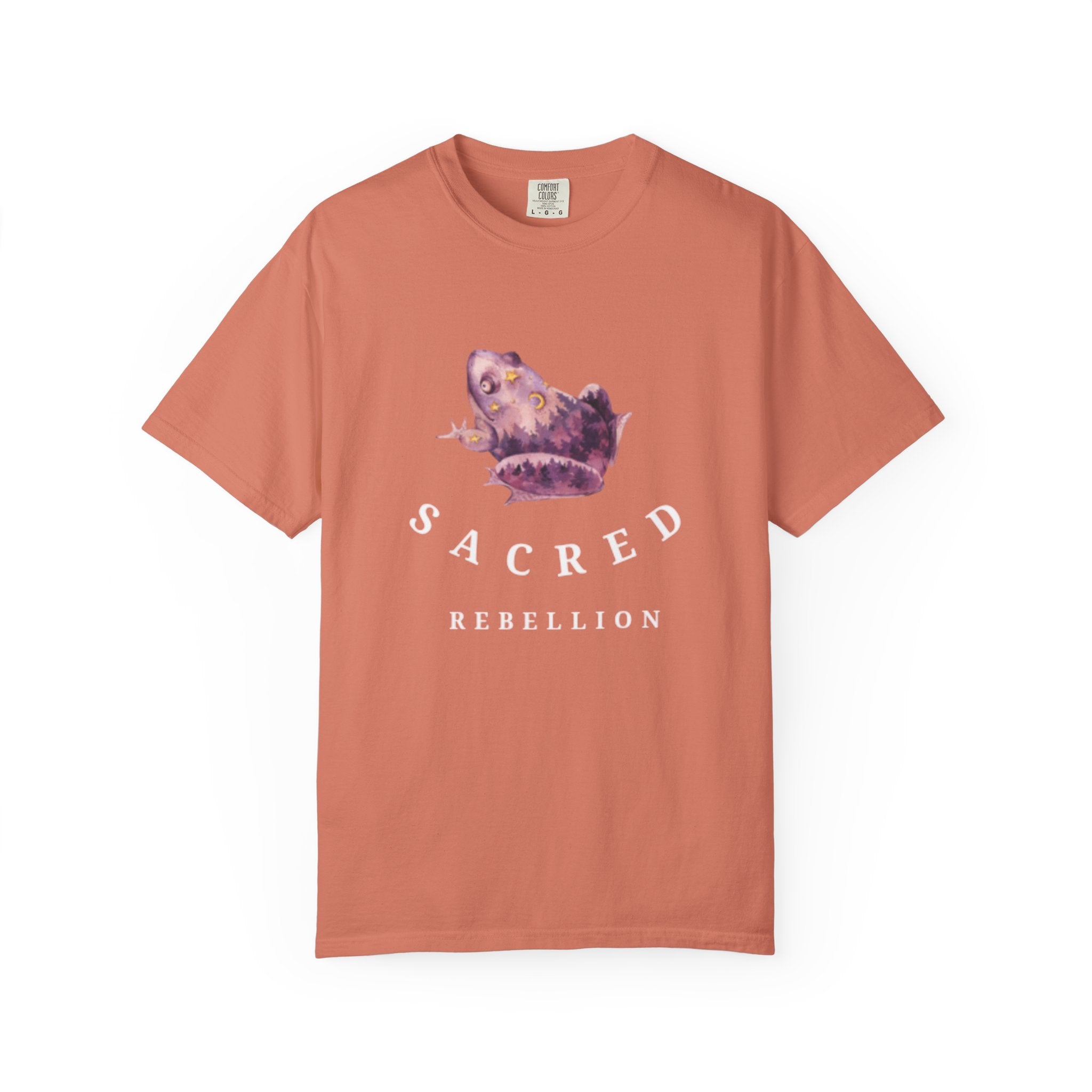Sacred Rebellion Unisex Sacred Toad, Garment-Dyed T-shirt | Unique, Artistic Tee for Creatives, Casual Wear, Gifts, Summer Style, Spiritual, Quirky, Eco-Friendly Fashion
