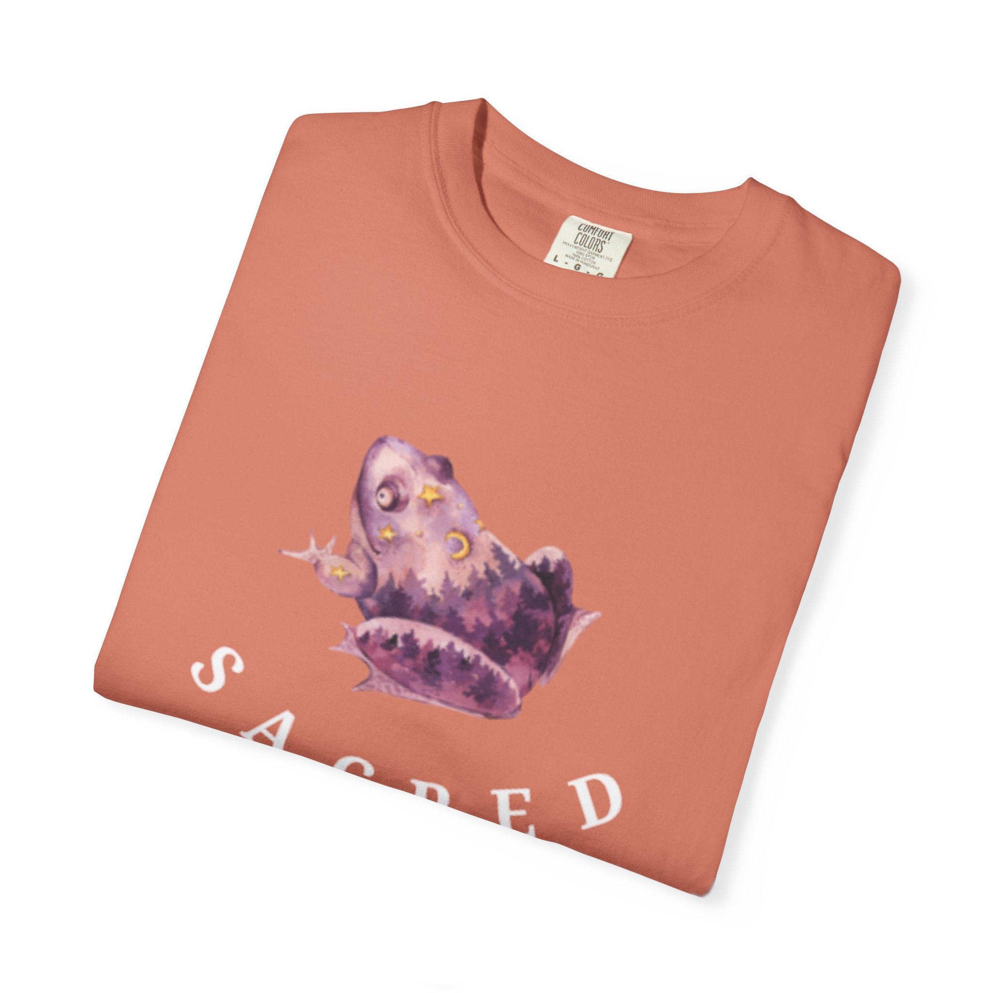 Sacred Rebellion Unisex Sacred Toad, Garment-Dyed T-shirt | Unique, Artistic Tee for Creatives, Casual Wear, Gifts, Summer Style, Spiritual, Quirky, Eco-Friendly Fashion