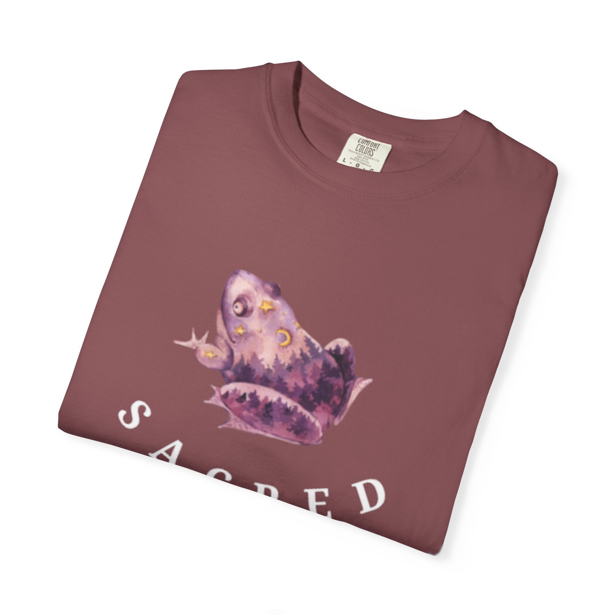 Sacred Rebellion Unisex Sacred Toad, Garment-Dyed T-shirt | Unique, Artistic Tee for Creatives, Casual Wear, Gifts, Summer Style, Spiritual, Quirky, Eco-Friendly Fashion