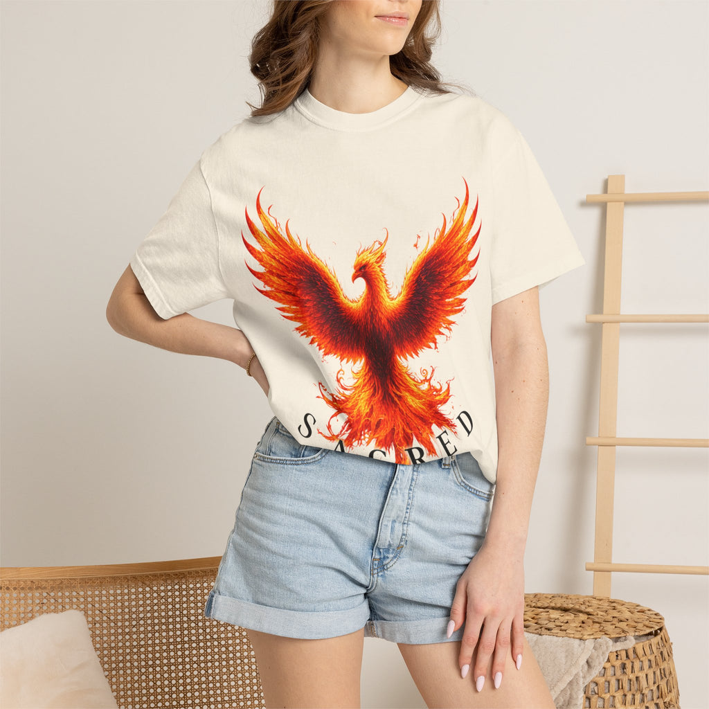 Phoenix Graphic T-Shirt — "Sacred Rebellion" Flame Bird Tee