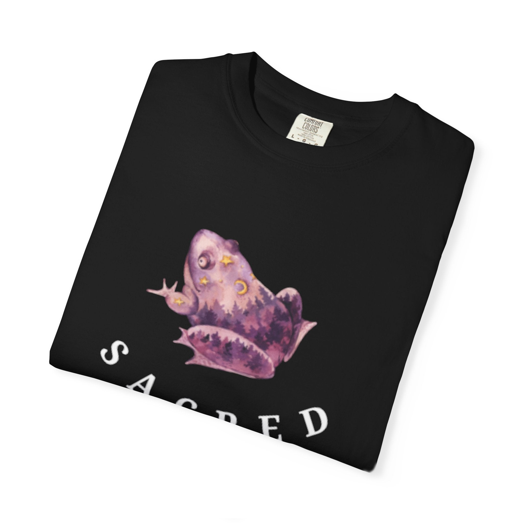 Sacred Rebellion Unisex Sacred Toad, Garment-Dyed T-shirt | Unique, Artistic Tee for Creatives, Casual Wear, Gifts, Summer Style, Spiritual, Quirky, Eco-Friendly Fashion