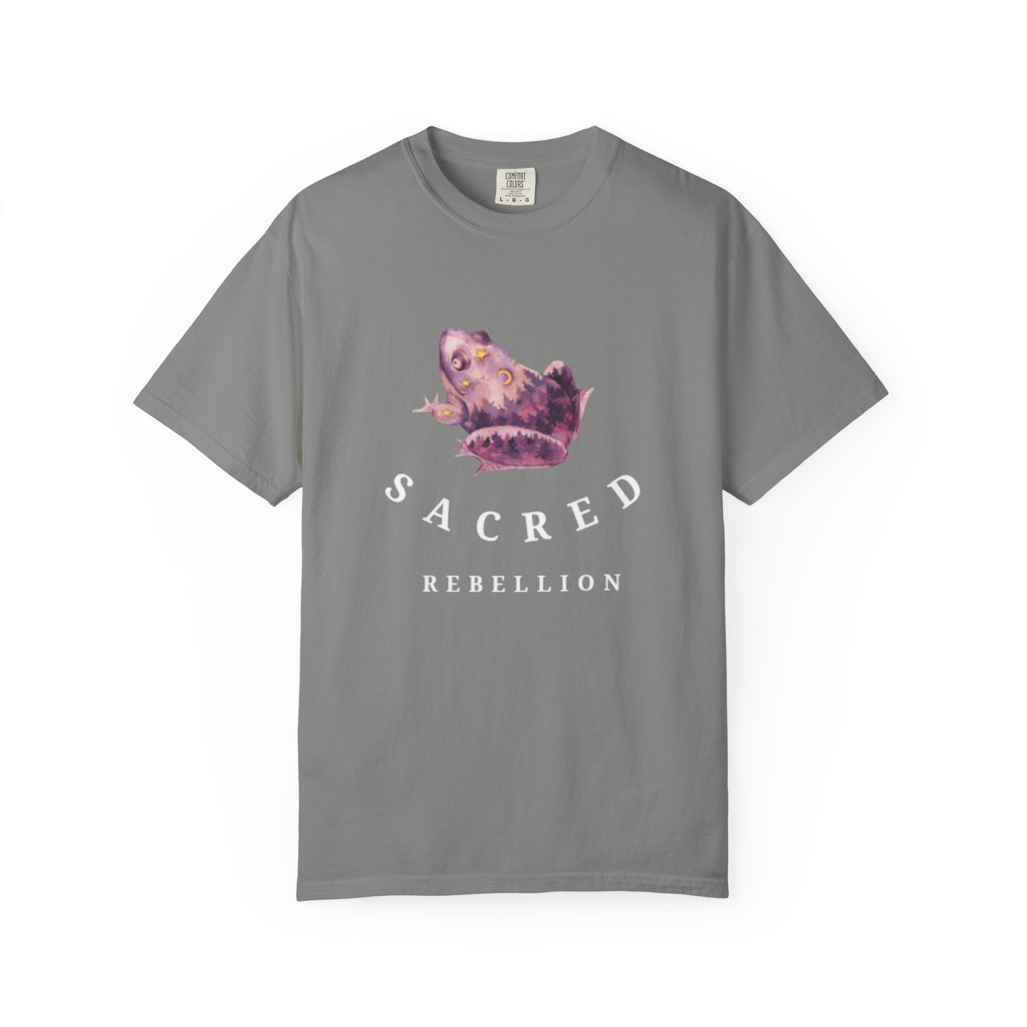 Sacred Rebellion Unisex Sacred Toad, Garment-Dyed T-shirt | Unique, Artistic Tee for Creatives, Casual Wear, Gifts, Summer Style, Spiritual, Quirky, Eco-Friendly Fashion